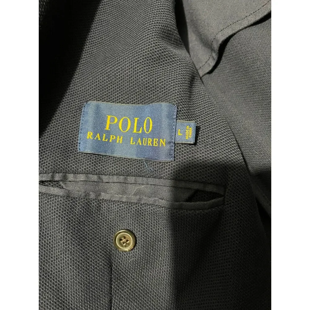 Polo Ralph Lauren Deconstructed knit blazer stretch casual  blue sports men's L